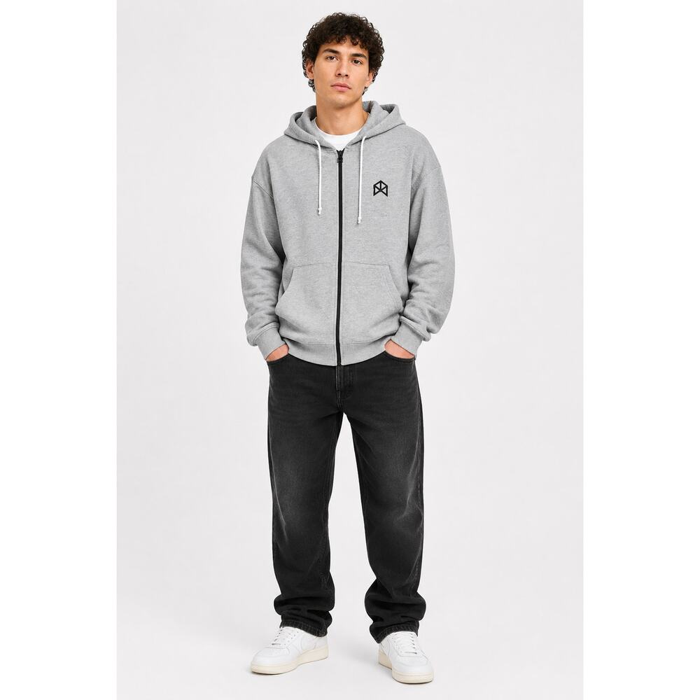 RawGear Full Zip Hoodie Pullover Mens Size Large Grey Black New Athletic BM534